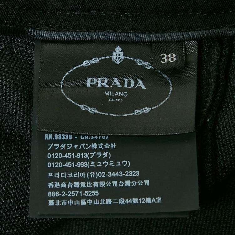 مملوكة مسبقًا Prada Black Stretch Crepe Trousers S