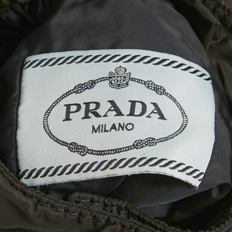 مملوكة مسبقًا Prada Black Nylon Down Vest M
