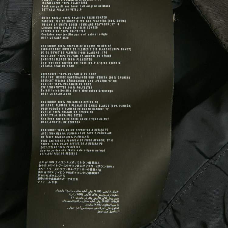 مملوكة مسبقًا Prada Black Nylon Down Vest M