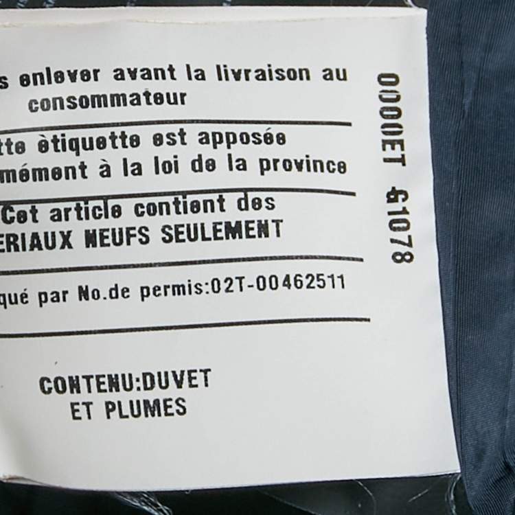 Pre Owned Prada Navy Blue Nylon Down Jacket M