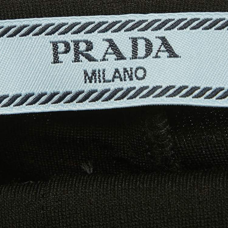 Pre Owned Prada Black Jersey High Rise Leggings XS