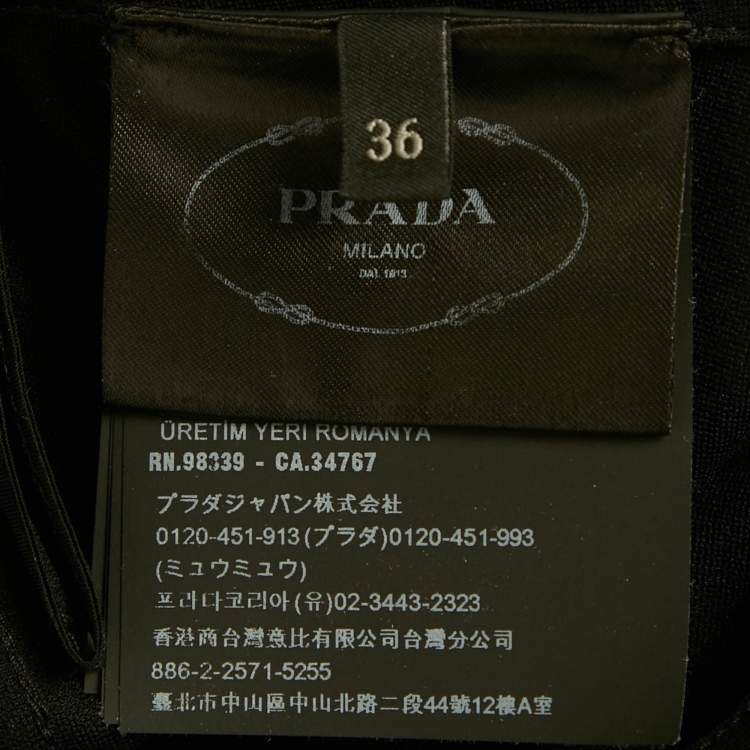 Pre Owned Prada Black Jersey High Rise Leggings XS