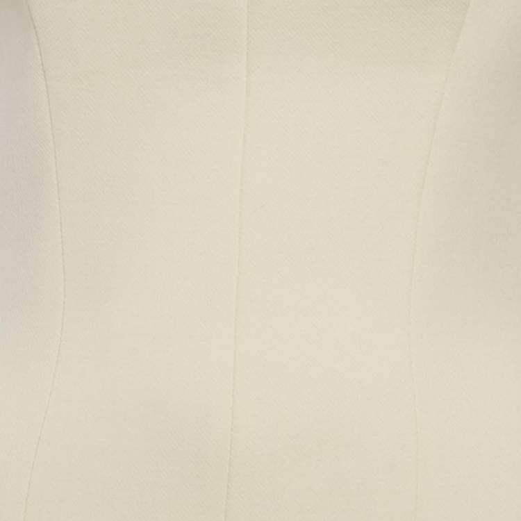 مملوكة مسبقًا Prada Cream Wool Flared Mini Dress S