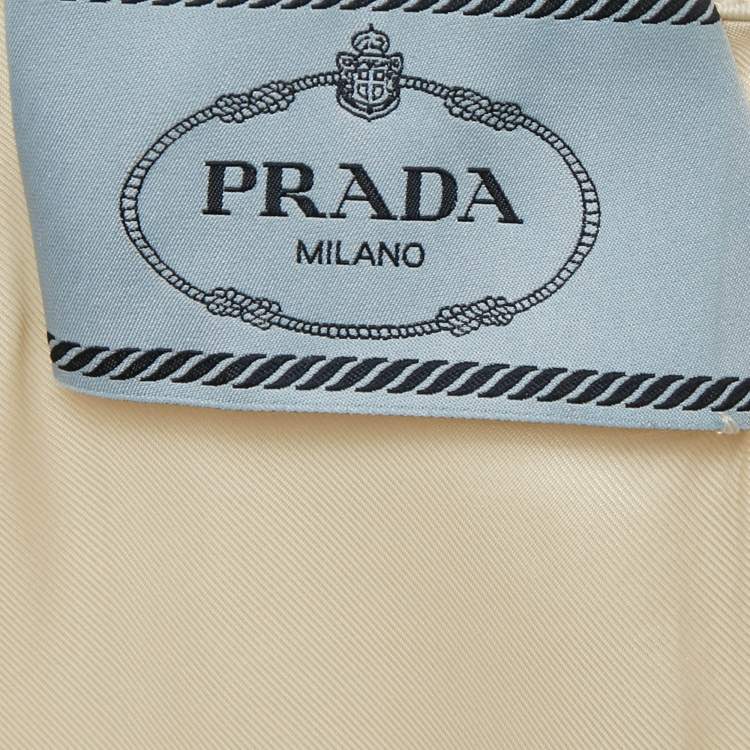 مملوكة مسبقًا Prada Cream Wool Flared Mini Dress S