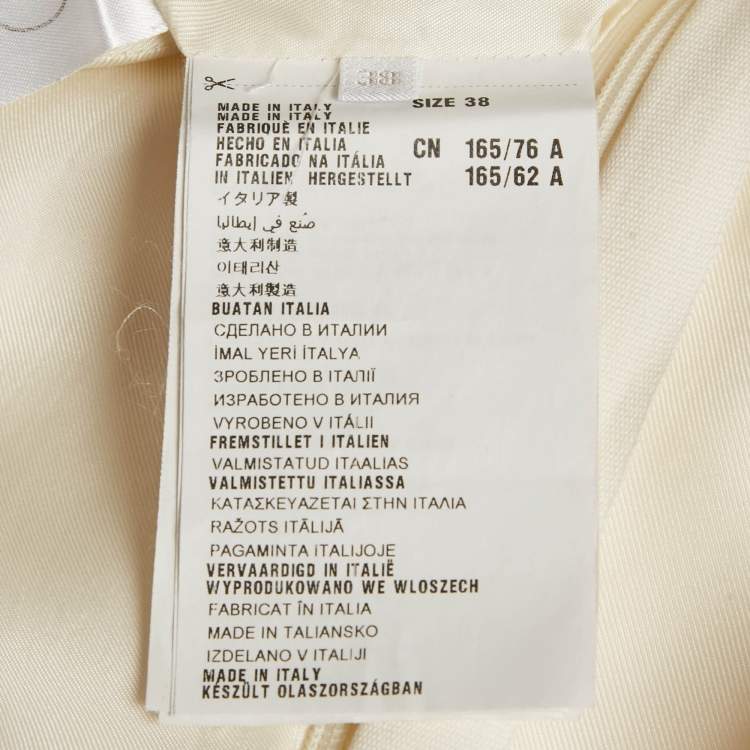 مملوكة مسبقًا Prada Cream Wool Flared Mini Dress S