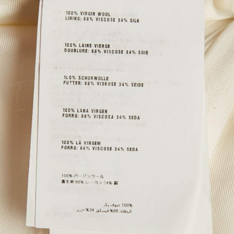 مملوكة مسبقًا Prada Cream Wool Flared Mini Dress S