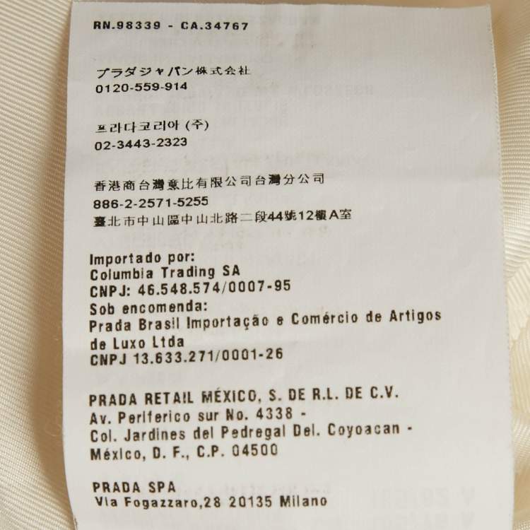 مملوكة مسبقًا Prada Cream Wool Flared Mini Dress S