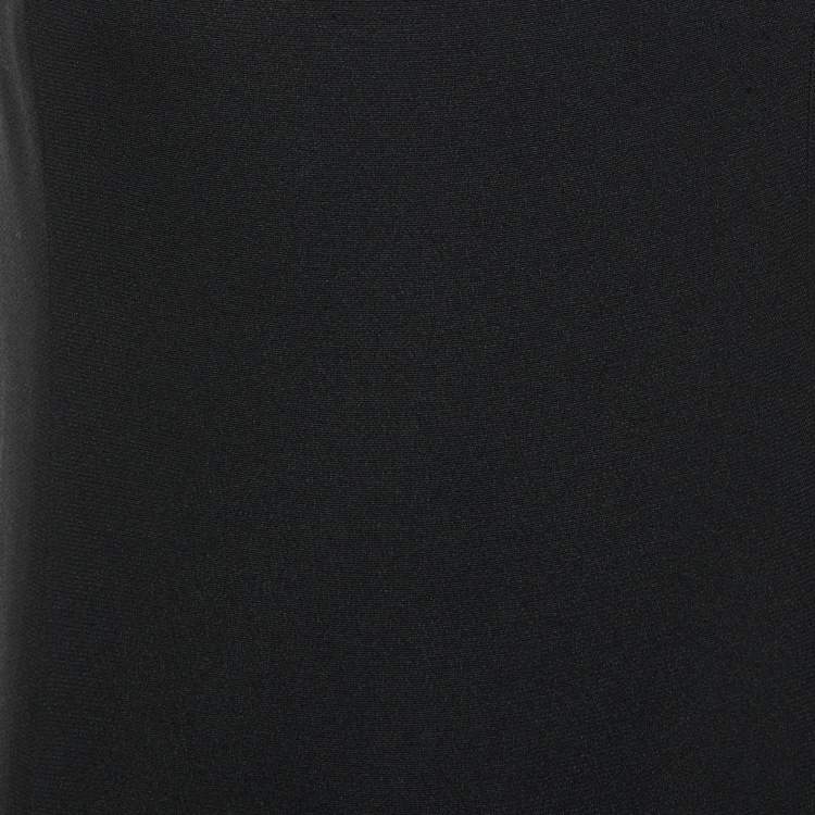 Pre Owned فساتين برادا كريب أسود بلا أكمام قصيرة مقاس متوسط (ميديوم)