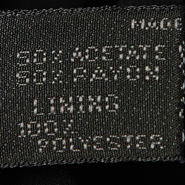 Pre Owned فساتين برادا كريب أسود بلا أكمام قصيرة مقاس متوسط (ميديوم)