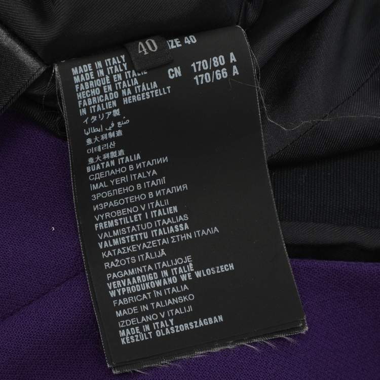 مملوكة مسبقًا Prada Purple Virgin Wool Flare Midi Dress S