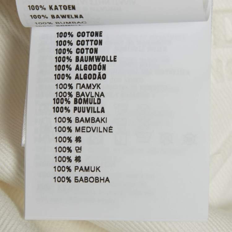 Pre Owned Prada White Denim Sleeveless Oversized Mini Dress L