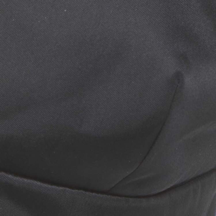 Pre Owned Prada Black Re-Nylon Enamel Triangle Logo Detail Bralette M