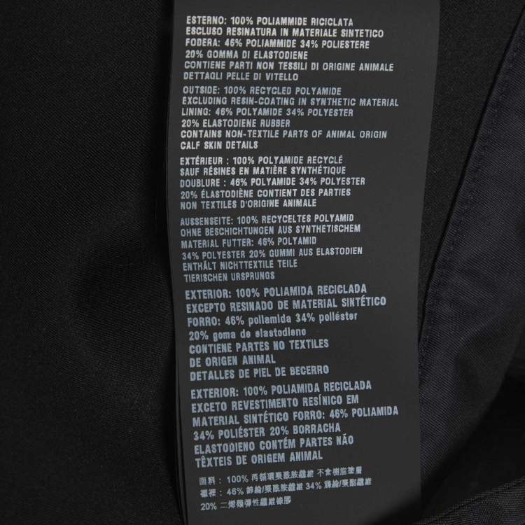 Pre Owned Prada Black Re-Nylon Enamel Triangle Logo Detail Bralette M