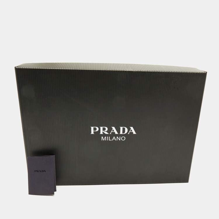 Pre Owned Prada Black Re-Nylon Enamel Triangle Logo Detail Bralette M