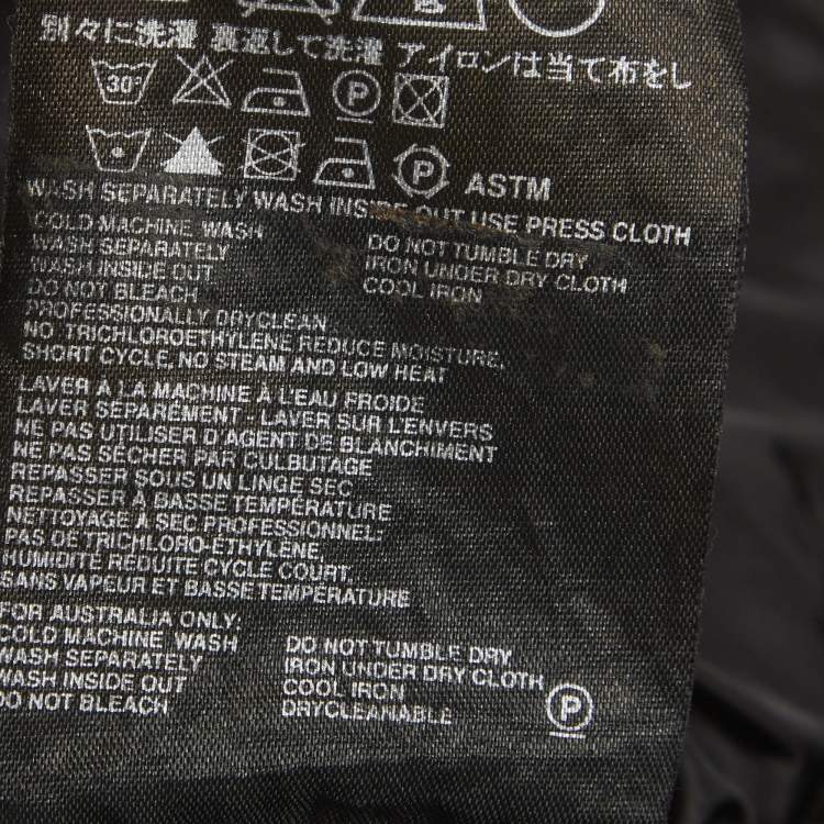 مملوكة مسبقًا جاكيت برادا نايلون أسود مقاس كبير (لارج)