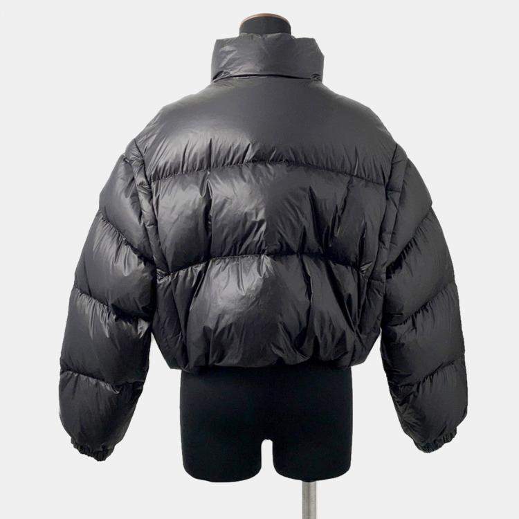 مملوكة مسبقًا فيست برادا كروب جاكيت مبطن بشعار مثلثي مقاس 40 أسود نايليون 100%