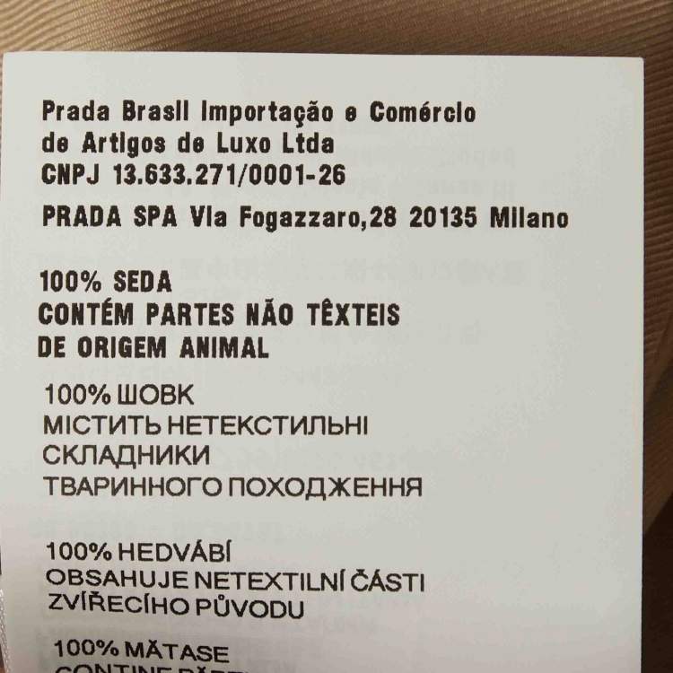 Pre Owned Prada Beige Triangle Logo Zip-Up Jacket S