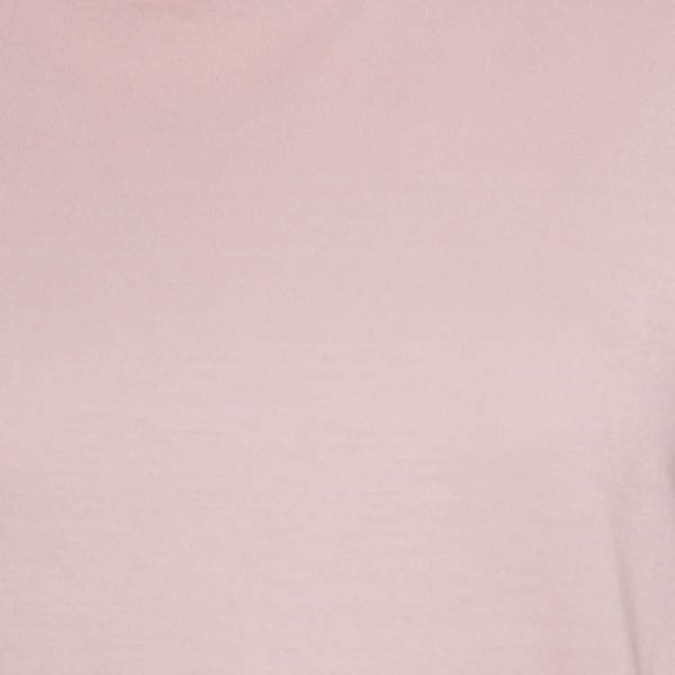 Pre Owned Prada Peach Cotton Jersey Short Sleeve Crew Neck T-Shirt S