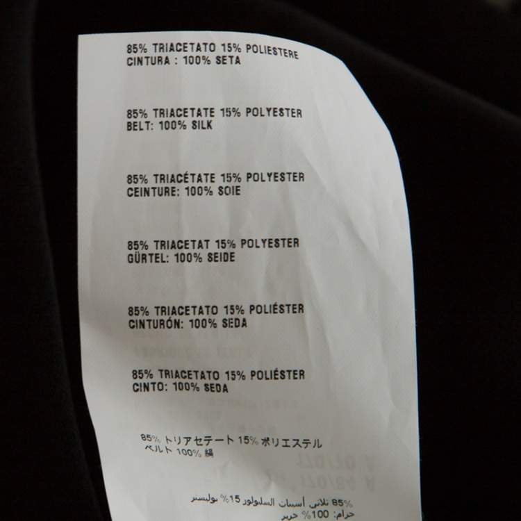 Pre Owned Prada Colorblock Crepe Sleeveless Midi Dress M