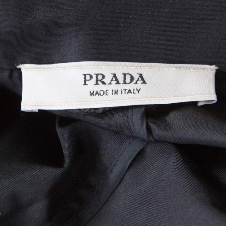 Pre Owned Prada Black Double Breasted Jacket Style Shirt L