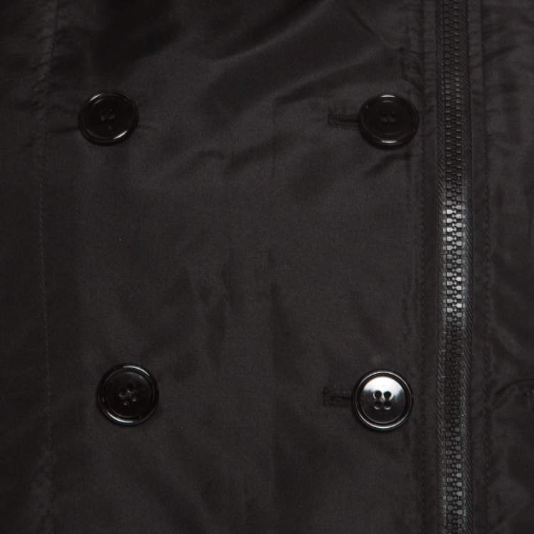 Pre Owned Prada Black Double Breasted Jacket Style Shirt L