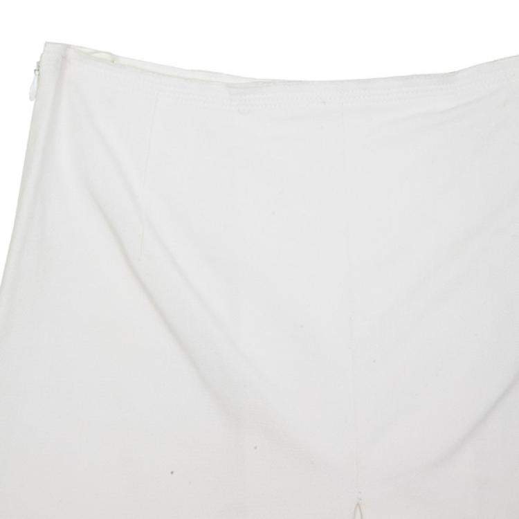 Pre Owned Prada Single Box Pleat Skirt S 