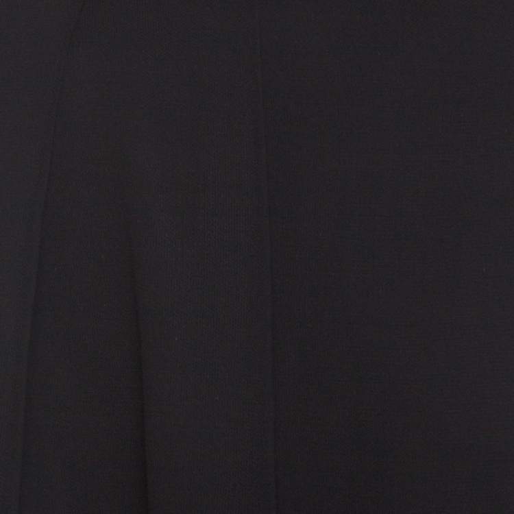 Pre Owned Prada Black Crepe Draped Front Detail Top S  