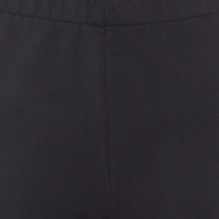 Pre Owned Prada Navy Blue Cotton Stretch Side Stripe Detail Tapered Track Pants M