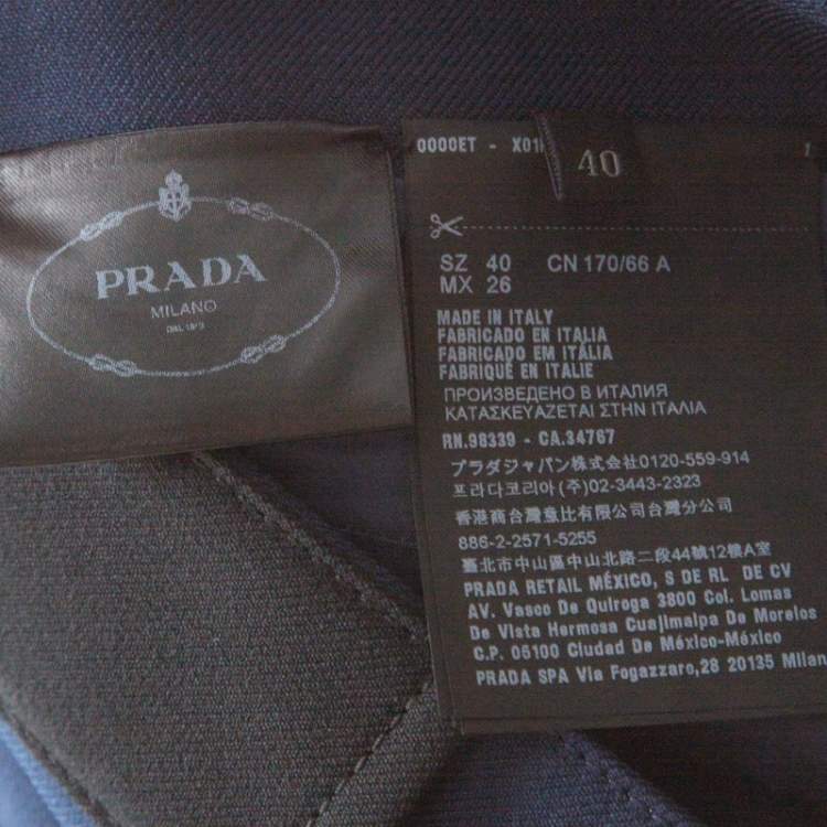 Pre Owned Prada Colorblock Patch Pocket Detail Mini Skirt S