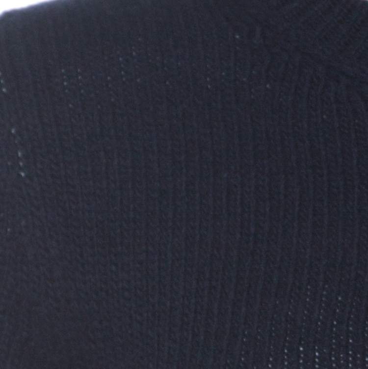 مملوكة مسبقًا Prada Navy Blue Wool & Cashmere Knit Sweater S