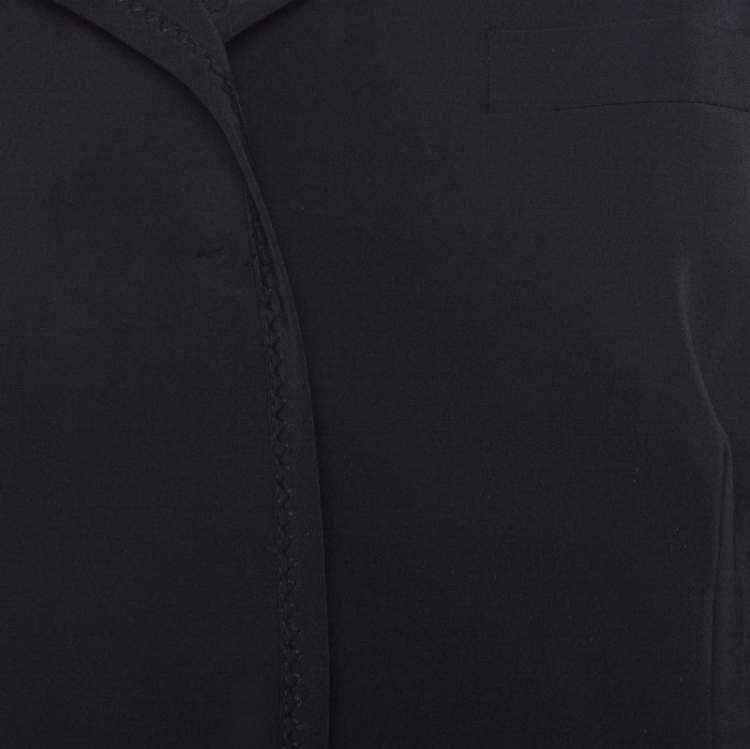Pre Owned Prada Black Techno Stretch Knit Classic Fit Tailored Jacket M 