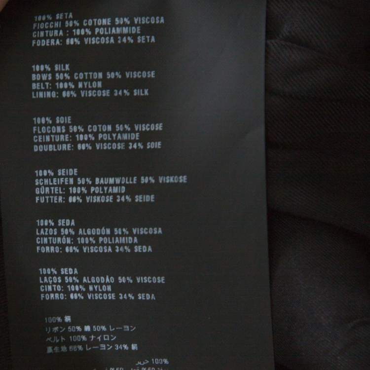 Pre Owned Prada Black and Red Plaid Printed Silk Sleeveless Belted Dress M 