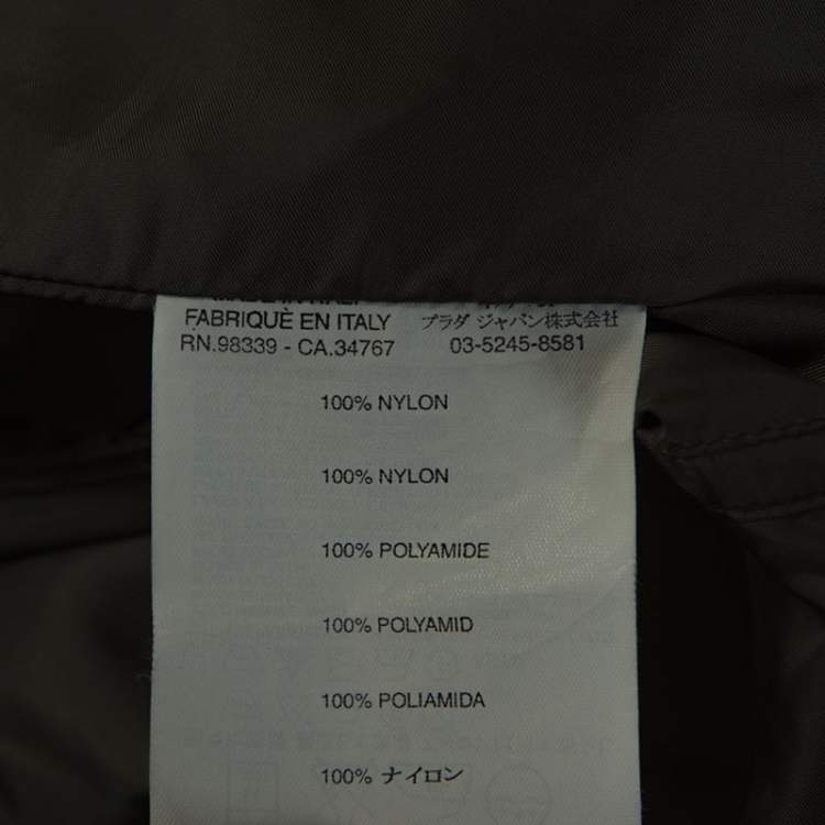 Pre Owned Prada Olive Green Nylon Sports Jacket M