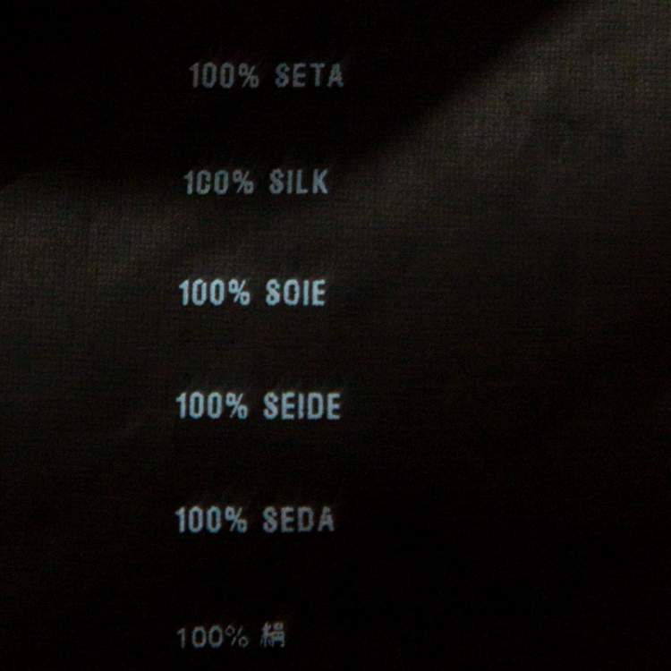 Pre Owned Prada Grey Silk Draped Front Short Sleeve Tunic Top M 