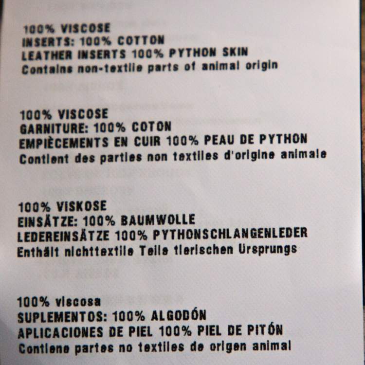 Pre Owned Prada White Printed Crepe Python Skin Trim Pleated Skirt L