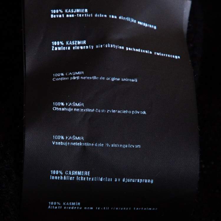 Pre Owned Prada Black Cashmere Knit Button Front Sleeveless Cardigan S