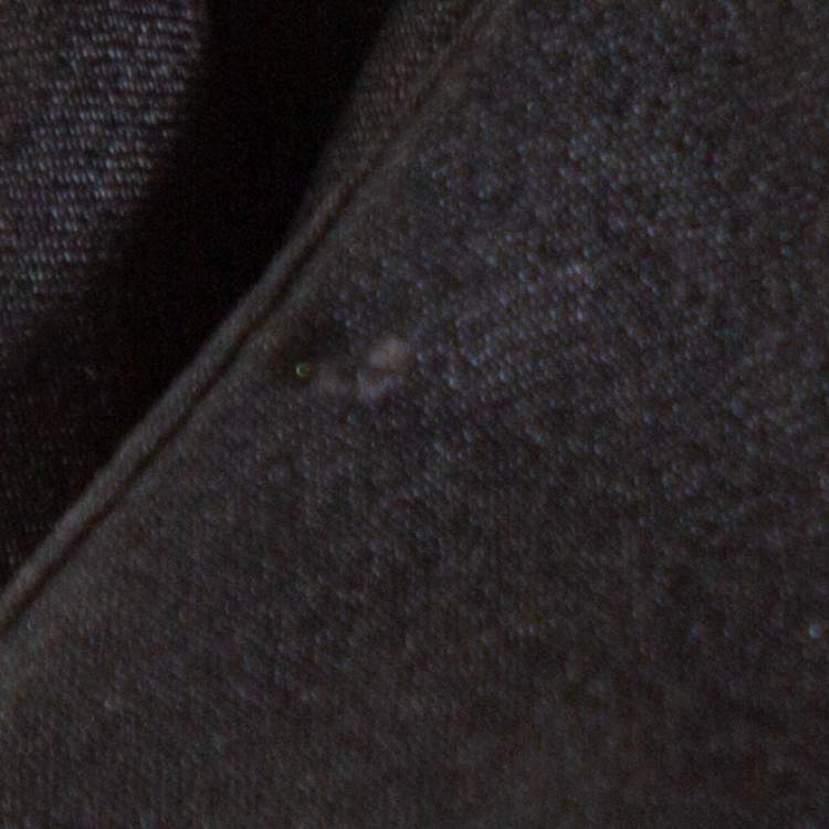 Pre Owned Prada Black Silk Ruffle Trim Button Front Shirt M