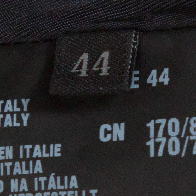 Pre Owned Prada Cream & Black Checked Wool Blend Sheath Dress M