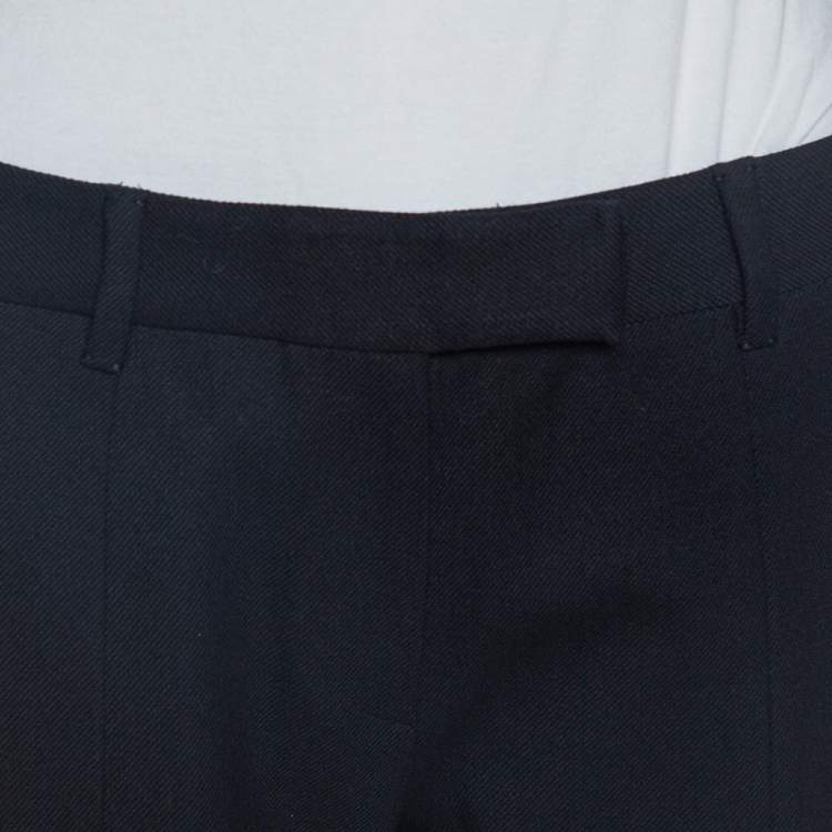 Pre Owned Prada Black Wool Tapered Trousers M