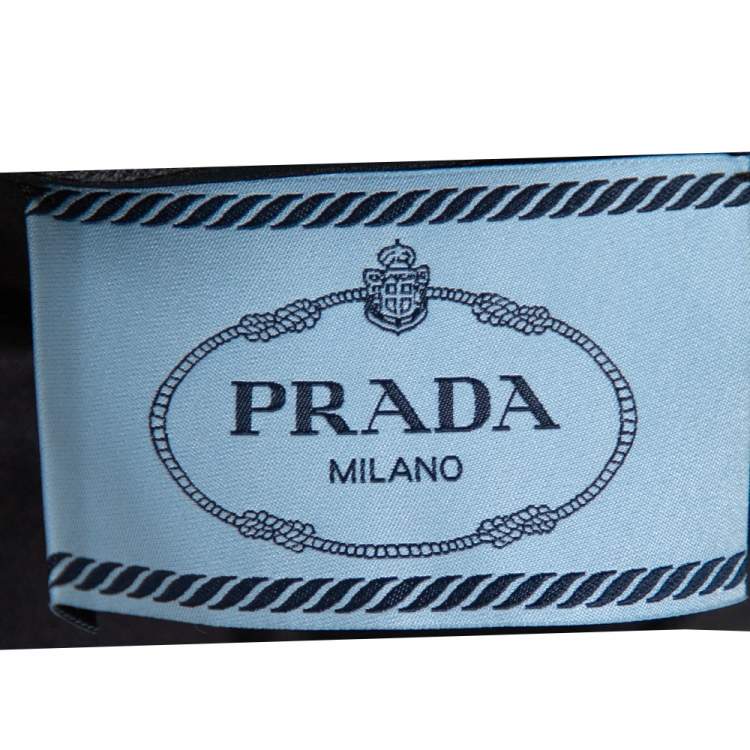 Pre Owned Prada Grey Wool Short Sleeve Sheath Dress S