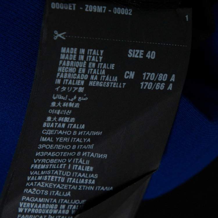 مملوكة مسبقًا Prada Royal Blue Crepe Sleeveless Shift Dress S