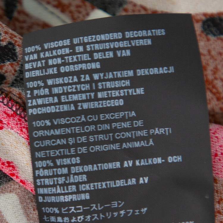 Pre Owned Prada Multicolor Printed Mock Neck Blouse M