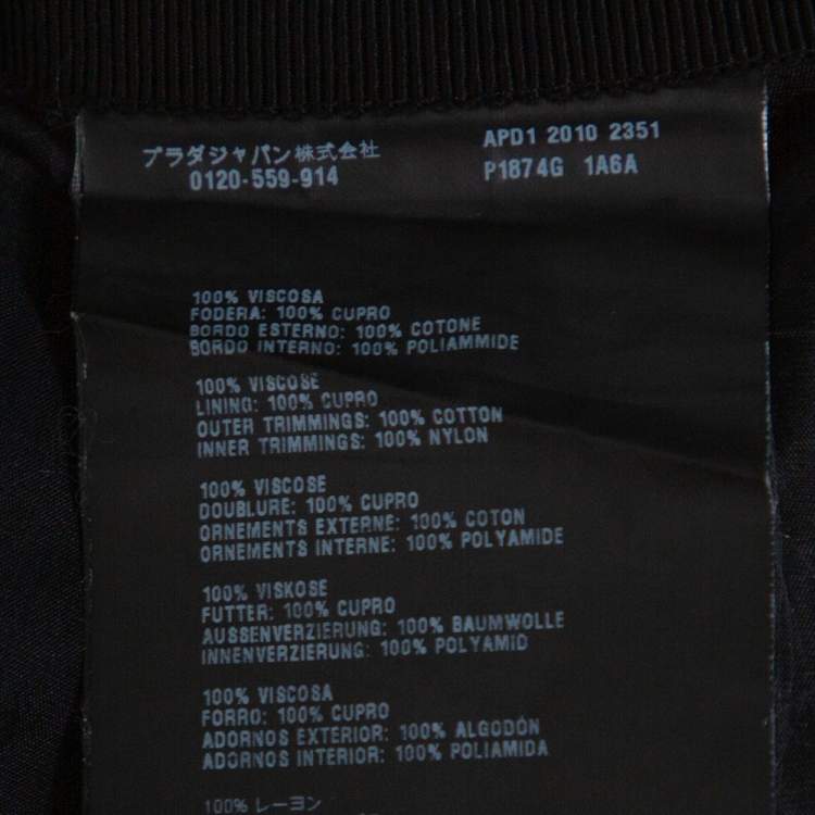 Pre Owned Prada Black Lace Detail Short Skirt M