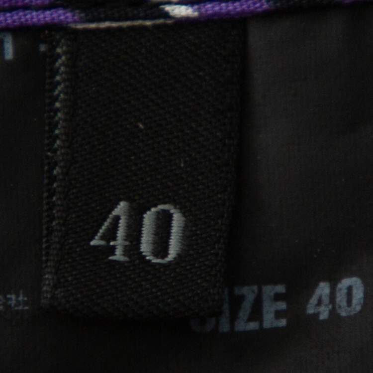 مملوكة مسبقًا Prada Purple Printed Stretch Cotton Fitted Button Front Shirt S