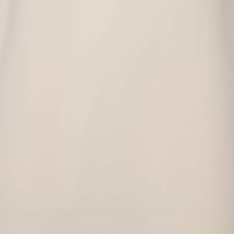 Pre Owned Prada Cream Cotton Sleeveless Midi Dress M