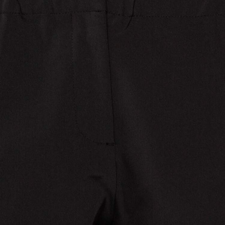 Pre Owned Prada Black Synthetic Tapered Leg Pants M