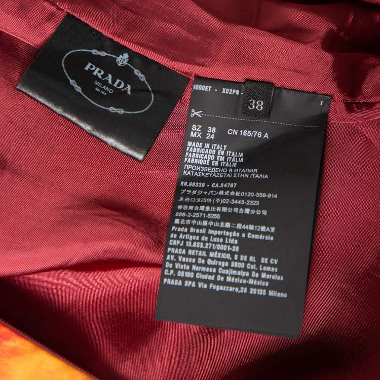 Pre Owned Prada Pink printed Faux Leather Sleeveless Shift Dress S