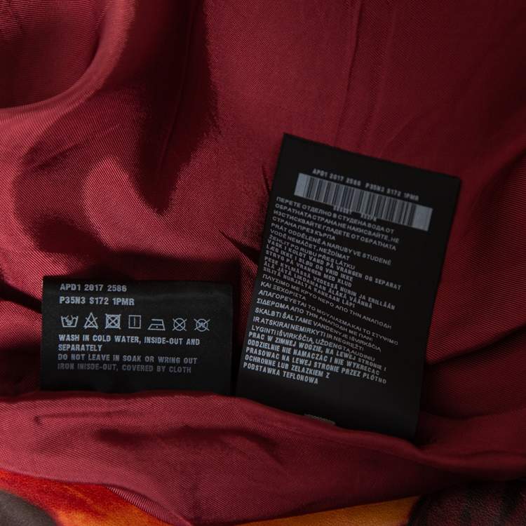 Pre Owned Prada Pink printed Faux Leather Sleeveless Shift Dress S