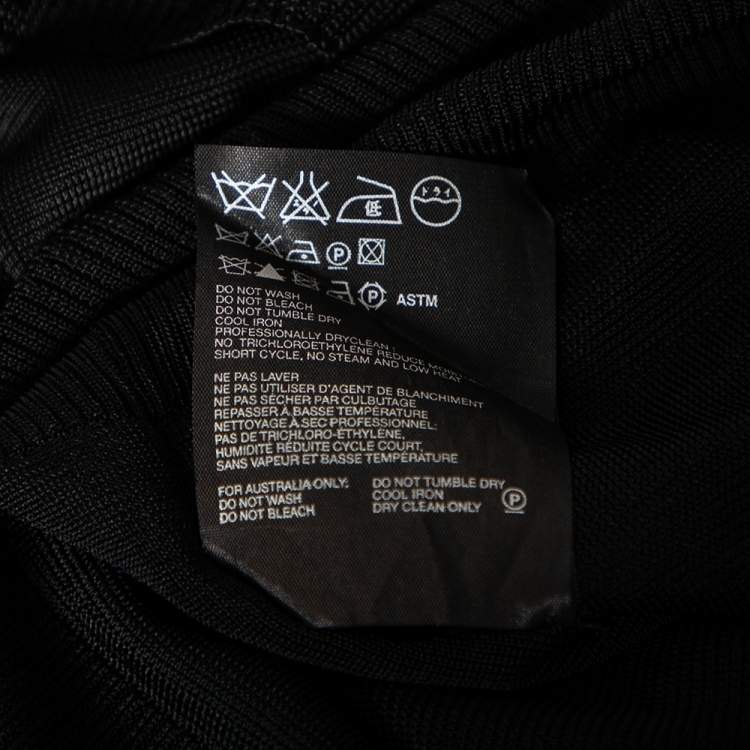 Pre Owned Prada Black Jersey Knit Ruffled Detail Long Sleeve Top M