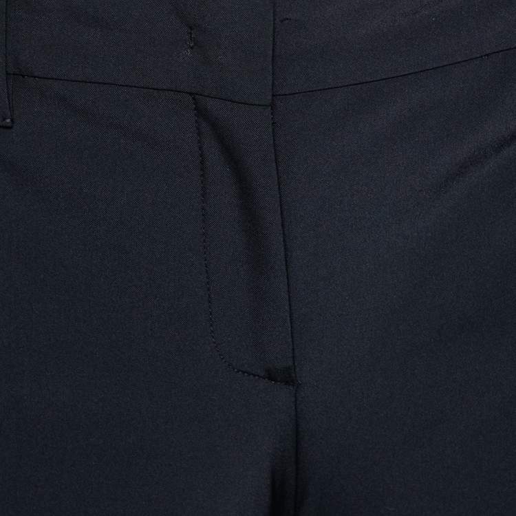 Pre Owned Prada Black Cropped Technical Trousers L